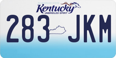 KY license plate 283JKM