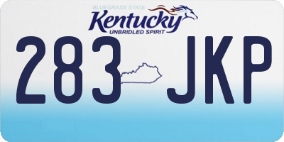 KY license plate 283JKP