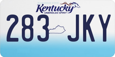 KY license plate 283JKY