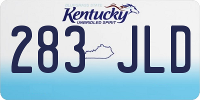 KY license plate 283JLD