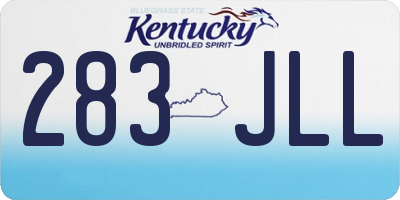 KY license plate 283JLL