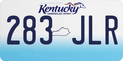 KY license plate 283JLR