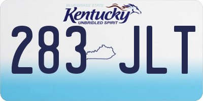 KY license plate 283JLT