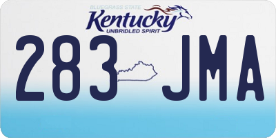 KY license plate 283JMA