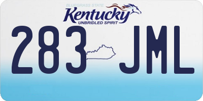 KY license plate 283JML
