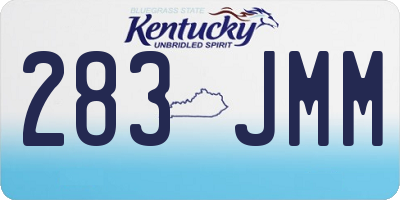 KY license plate 283JMM