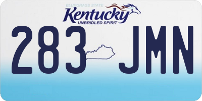 KY license plate 283JMN