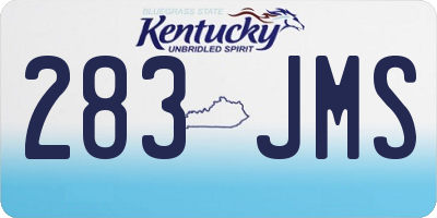 KY license plate 283JMS