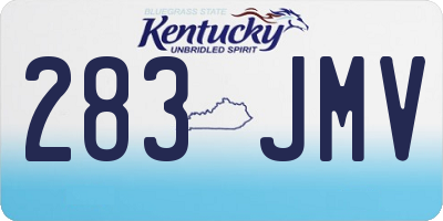 KY license plate 283JMV