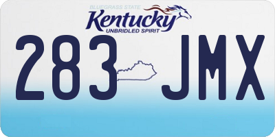 KY license plate 283JMX