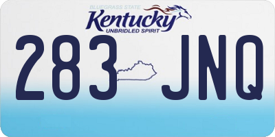 KY license plate 283JNQ