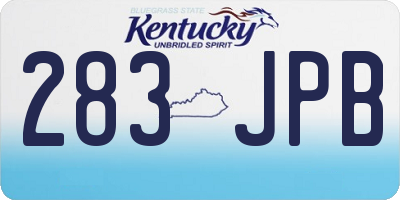 KY license plate 283JPB