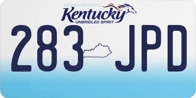 KY license plate 283JPD