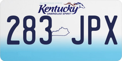 KY license plate 283JPX
