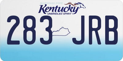KY license plate 283JRB