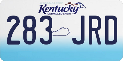 KY license plate 283JRD