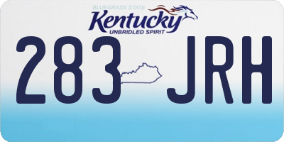 KY license plate 283JRH