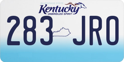 KY license plate 283JRO