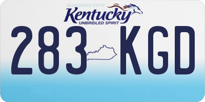 KY license plate 283KGD