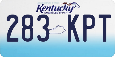 KY license plate 283KPT