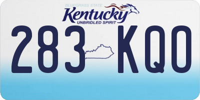 KY license plate 283KQO