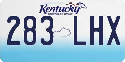 KY license plate 283LHX
