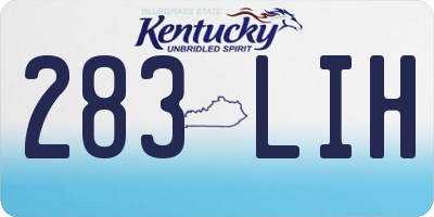 KY license plate 283LIH