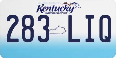 KY license plate 283LIQ