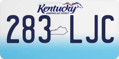 KY license plate 283LJC