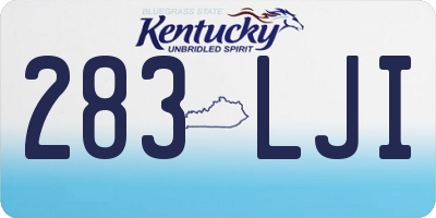 KY license plate 283LJI