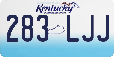 KY license plate 283LJJ