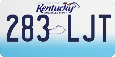 KY license plate 283LJT