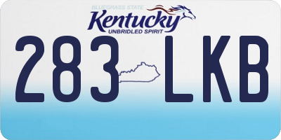 KY license plate 283LKB