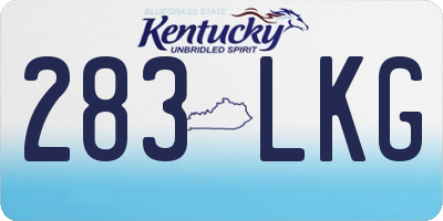 KY license plate 283LKG