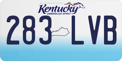 KY license plate 283LVB