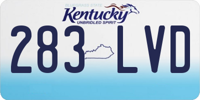 KY license plate 283LVD