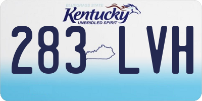 KY license plate 283LVH
