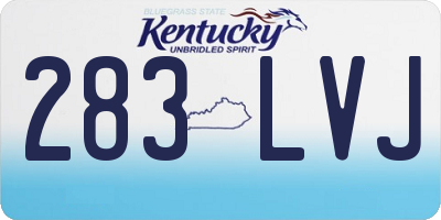 KY license plate 283LVJ