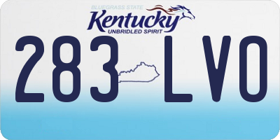 KY license plate 283LVO