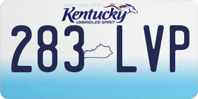 KY license plate 283LVP