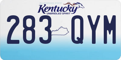 KY license plate 283QYM