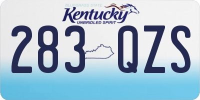 KY license plate 283QZS