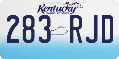 KY license plate 283RJD