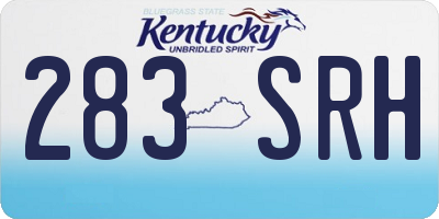 KY license plate 283SRH