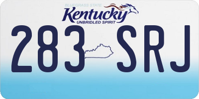 KY license plate 283SRJ