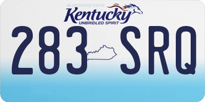 KY license plate 283SRQ