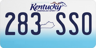 KY license plate 283SSO