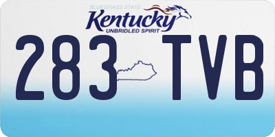 KY license plate 283TVB