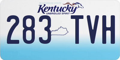 KY license plate 283TVH