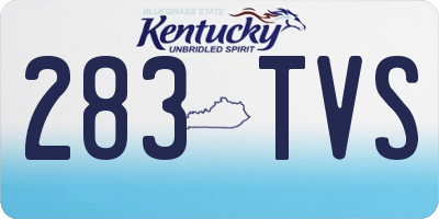 KY license plate 283TVS